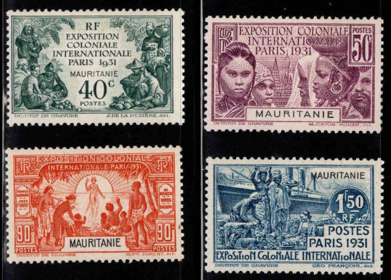 Mauritania Scott 65-68 MH* 1931 Paris Exhibition set