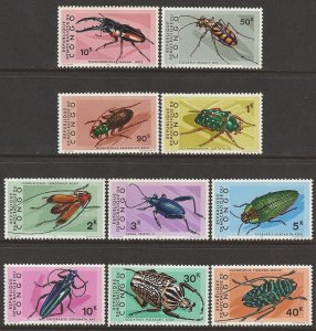 EDSROOM-17492 Congo Democratic Republic 703-712 MNH Complete Insects CV$58.50