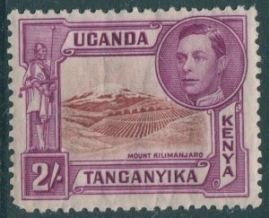 Kenya Uganda and Tanganyika 1938 SG146 2s brown and purple KGVI killimanjaro p13