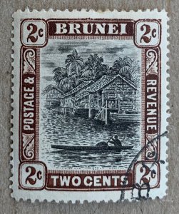 Brunei 1911 2c brown & black, nicely used.  Scott 16, CV $1.50.  SG 36