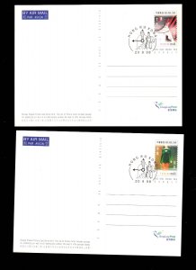 Hong Kong Designs 1998 Postcards FDC set design postmark