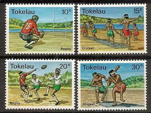 Tokelau  69-72 MNH 1979 Sports-Rugby, Cricket