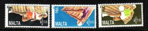 Malta-Sc#727-9- id7-unused NH set-Sports-Seoul Olympics-1988-