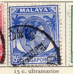 Singapore 1948-52 Early Issue Fine Used 15c. 028935