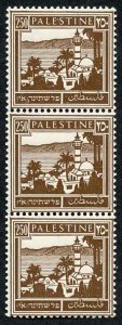 Palestine SG109 1932 250m Brown U/M Strip of three