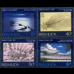 BERMUDA 1985 - Scott# 478-81 Halley Comet Set of 4 NH