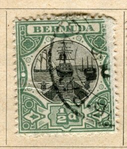 BERMUDA; 1902-06 early Ed VII Dry Dock issue used 1/2d. value