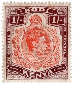 (I.B) KUT Revenue : Kenya Kodi 1/- (1938)