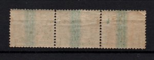 Queensland 1895 1/2d green SG223 mint LHM strip of 3 WS22484