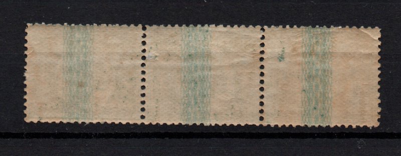 Queensland 1895 1/2d green SG223 mint LHM strip of 3 WS22484