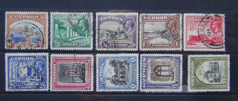 Cyprus 1934 set to 18pi Used