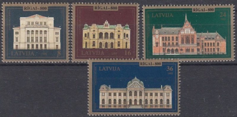 Latvia 1995 #403-6 MNH. Riga, architecture