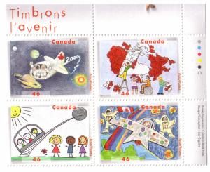 Canada #1859-1862 Stampin' The Future - Childrens Art (UR Plate Block) MNH ]