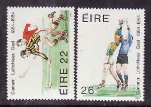 Ireland-Sc#598-9-unused NH set-Sports-Gaelic Athletic Assoc.-Hurling-Soccer-1984