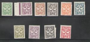 Malta Sc J22-31 1968 Postage Due stamp set mint NH
