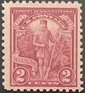 Scott #643 1927 2¢ Vermont Sesquicentennial MNH OG