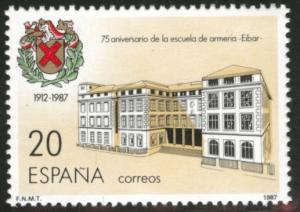 SPAIN Scott 2523 MNH** 1987 Eibar Weaponry School