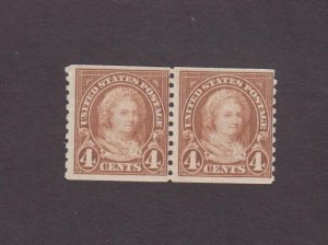 US, 601, MARTHA WASHINGTON, COIL PAIR, MNH, VF, 1920'S COLLECTION