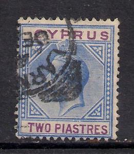 Cyprus 1912 - 15 KGV 2 Pi Purple - Blue Wmk Crown CA SG 78 ( B847 )