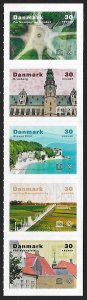 Denmark # 1840-1844 - World Heritage Sites  - strip - MNH