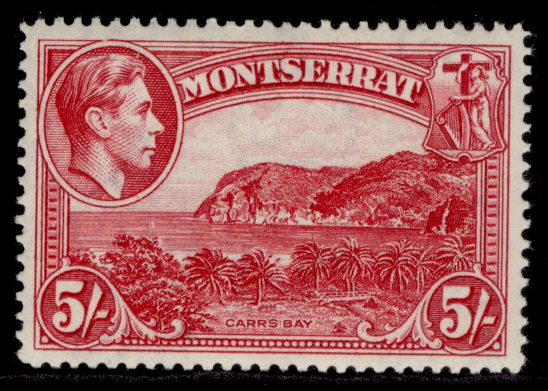 MONTSERRAT GVI SG110a, 5s rose-carmine, LH MINT. Cat £30.