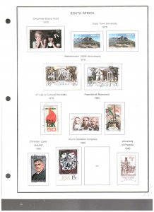 Collection  South Africa Part B Mixed Pages, 1979/1992, Cat $46, Mint &Used