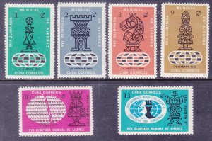 Cuba 1145-50 MNH 1966 17th World Chess Olympiad - Havana Full Set of 6 VF