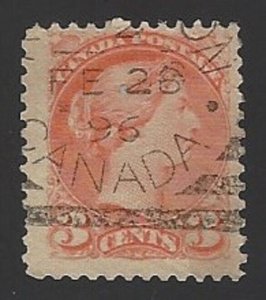 Canada Scott #37C Used F 3 Cent  Victoria Definitive Old Postage Stamp