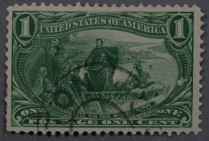 United States #285 FN/VF Used Light Oval Doughnut Place Cancel