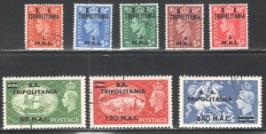 Great Britain - Tripolitania  #27-34   VF, Used,  CV $192.75    ...  0950014