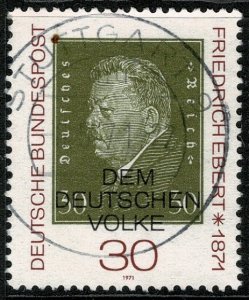 GERMANY 1971 BIR. CENTENARY of FRIEDRICH EBERT USED(VFU) P.13x13.5 SG1568 SUPERB