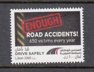 LEBANON- LIBAN MNH SC# 793 DRIVE SAFELY - ENOUGH ROAD ACCIDENTS