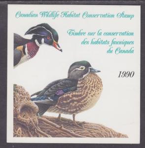 Canada Uni FWH6 MNH. 1990 $7.50 Wood Ducks in Original Folder