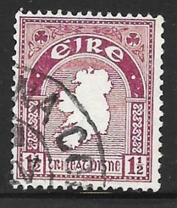 Ireland 108: 1.5p Map of Ireland, used, F-VF