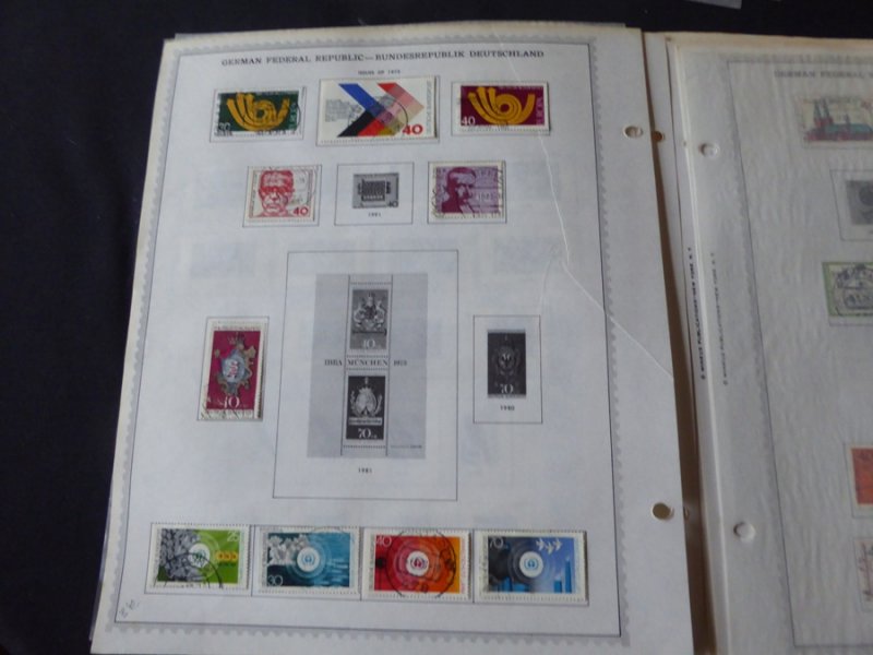 Germany 1971-1980 Stamp Collection on Album Pages