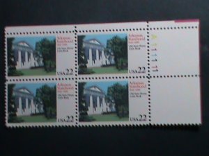 ​UNITED STATES -1986 SC#2167 ARKANSAS STATEHOOD 150TH ANNIVERSARY -MNH BLOCK