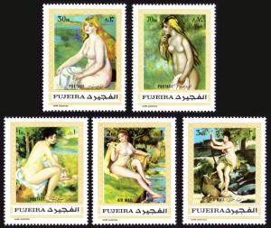 Fujeira Michel #648-652 set/5 mnh - 1970 Renoir - paintings