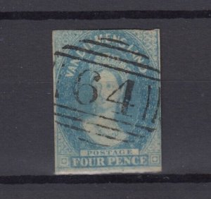 Tasmania Van Diemensland QV 1855 4d Deep Blue SG18 BP9782