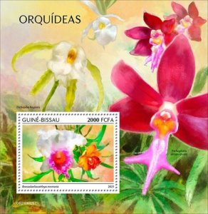 Guinea-Bissau - 2021 Orchid Flowers - Stamp Souvenir Sheet - GB210602b2