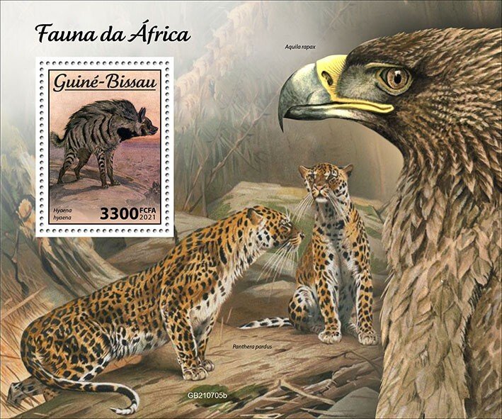 GUINEA BISSAU - 2021 - African Fauna - Perf Souv Sheet - Mint Never Hinged