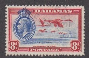 Bahamas # 96, Flamingos in Flight, Used, 1/3 Cat.