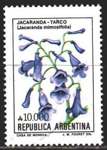 Argentina. 1990. 2028. Jacaranda, flowers, flora. USED.