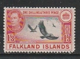 1946 Falkland Islands - Sc 92 - MNH VF - 1 single - Turkey Vultures