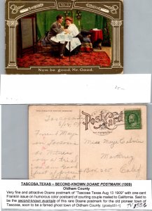 Oldham County Tascosa Picture Postcard Rare Doane's Postmark ( Postal Hi...