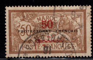 French Morocco Scott 51 Used stamp looks good but thinned