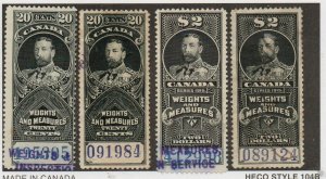 Canada Revenues Weights & Measures  FWM 58, 58a, 59 &59a Used