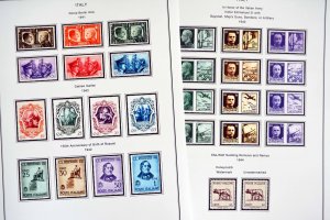 COLOR PRINTED ITALY [KINGDOM] 1862-1944 STAMP ALBUM PAGES (32 illustrated pages)