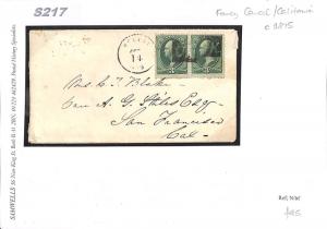 S217 c1875 USA California San Fransisco Fancy Cancel