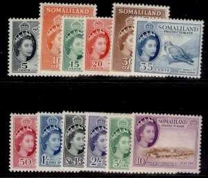 SOMALILAND PROTECTORATE QEII SG137-148, 1953-58 complete set, LH MINT. Cat £120.