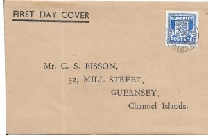 1941 1/2p, 1p, & 2 1/2p German Occupation of Guernsey FDCs (64961)